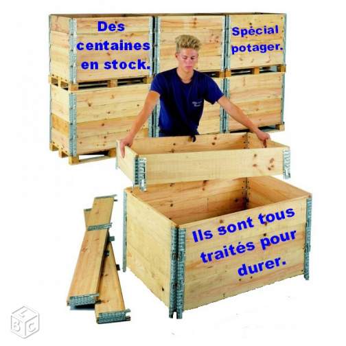 Potagers agréé NIMP - plusieurs tailles - renforcés - livrés à partir de 4 -