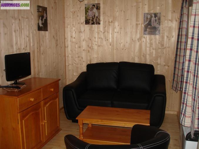 Chalet bois neuf sur parcelle camping perigord noir