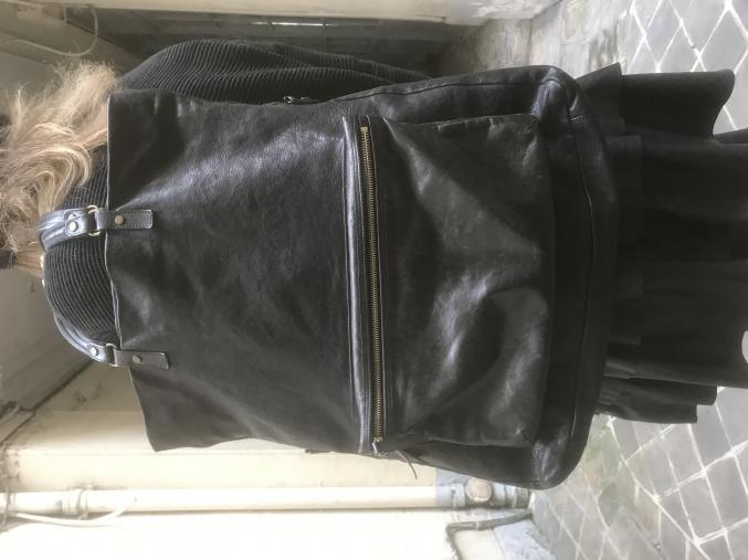 Sac à main XL Lanvin cuir souple noir Original