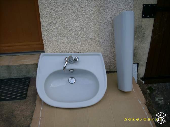 Lavabo colonne couleur