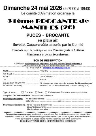 31ème BROCANTE de MANTHES (26)