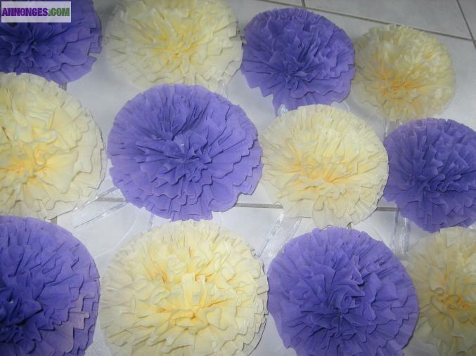 Mariage Lot fleurs de bancs d'église ou déco