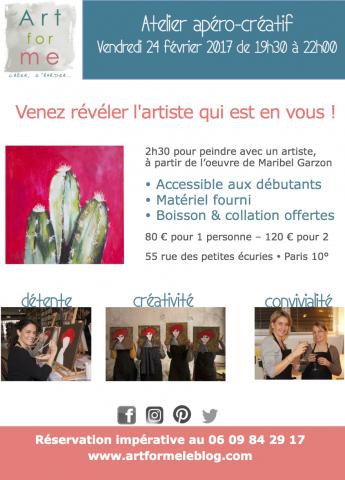 Atelier apéro-créatif du 24 janveir à Paris
