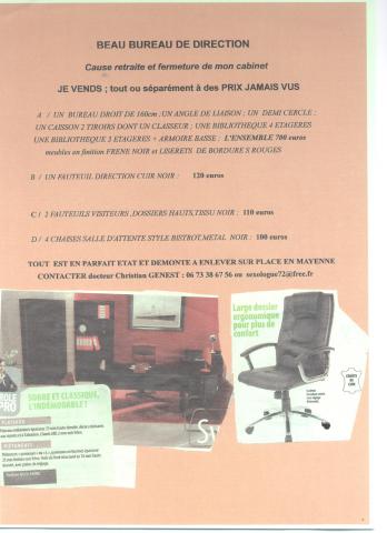 Ensemble bureau de direction