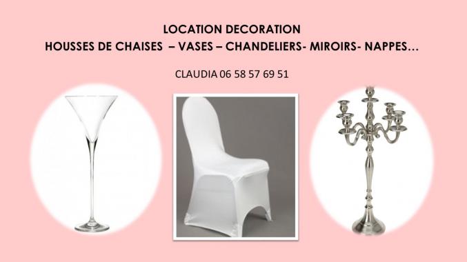 Décor mariage Housse de chaise, nappe, vase......