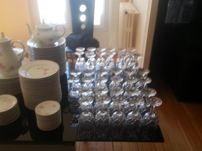 Vente de service en porcelaine du Portugal + service en cristal Service de verres