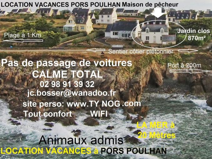 Maison pêcheur Mer à 20 m DISPO sem 40 41 48 49 50 à 450€ Animaux admis