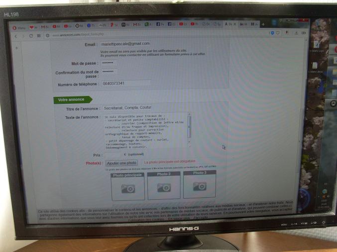 Secrétariat, Compta, Couture ménagers