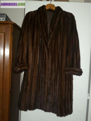 Manteau de vison sauvage