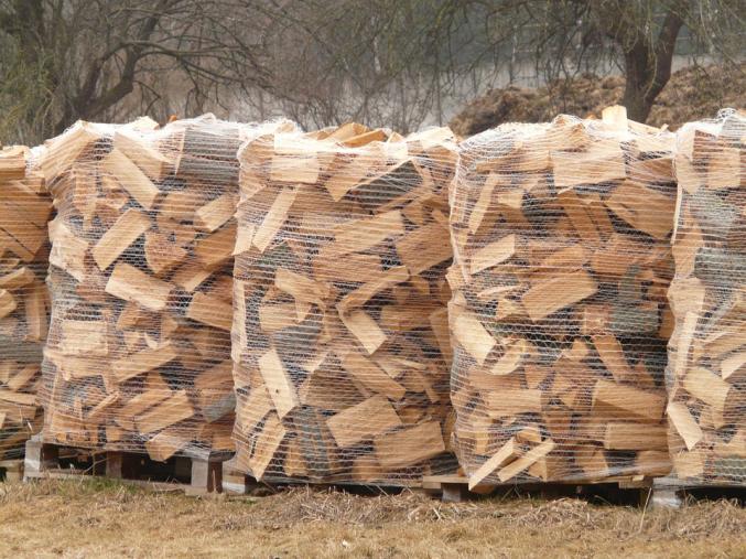 Bois de chauffage sec prêt à brûler pour l'hiver