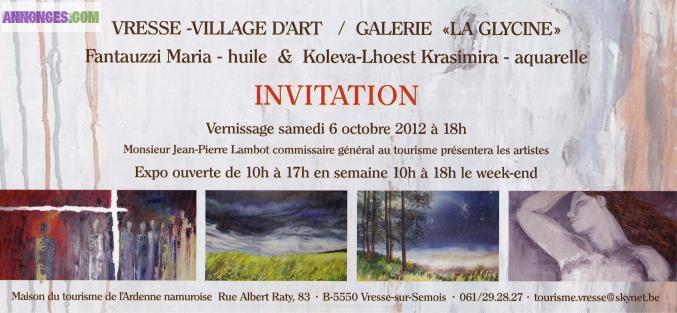 FANTAUZZI Maria & KOLEVA-LHOEST Krasimira exposent à La Glycine