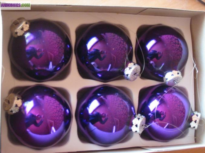 Décoration de Noel boite de 6 boules