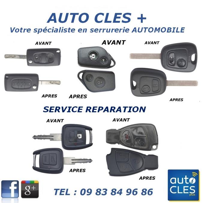 Clé ou télécommande de voiture abîmée