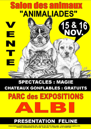 Salon animalier albi 15 et 16 novembre
