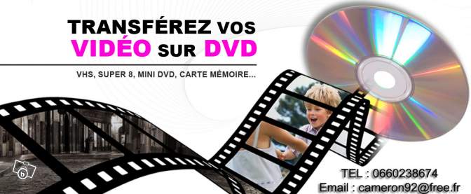 Transfert K7 vidéo (8mm, HI8, VHS, mini DV) sur DVD, clef usb, disque dur