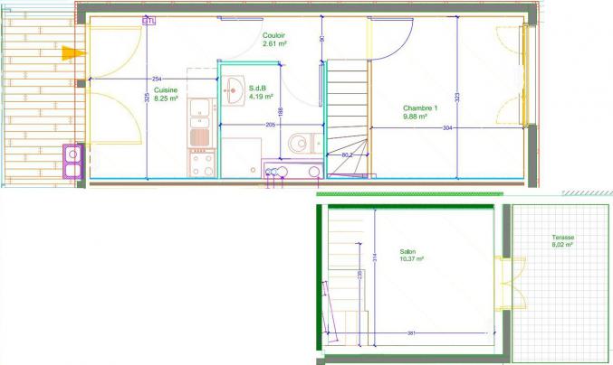 T2 Duplex 36m² NEUF BBC, s/jardin 790€+chg