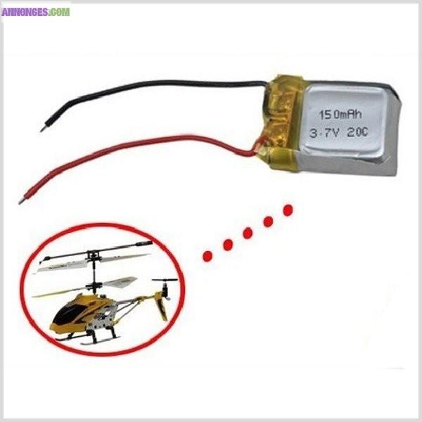 BATTERIE LIPO 3. 7V 150MAH 20C POUR HELICO SYMA S107G