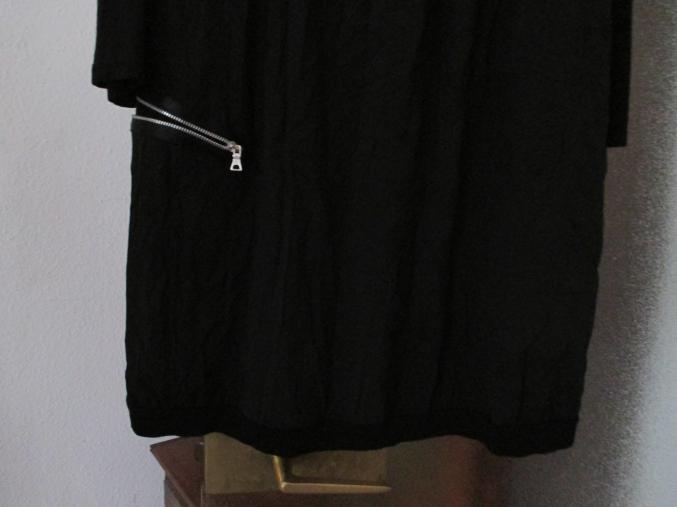 Tunique noire bi-matière Toscane