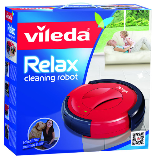 Robot aspirateur Vileda Relax Cleaning Robot pour les foyers avec mascotte
