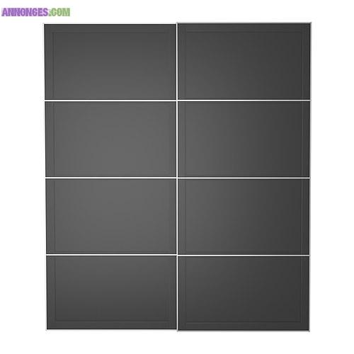 PORTE COULISSANTE VERRE TREMPE (sans caisson)