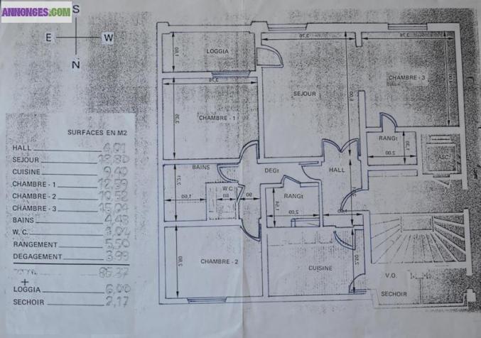 Grand appartement T4 dans résidence fermée