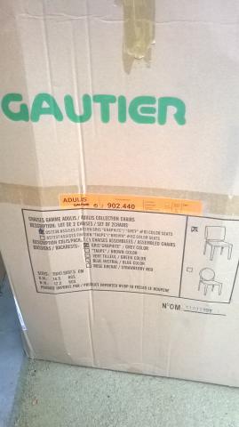 Lot 6 chaises Gautier 