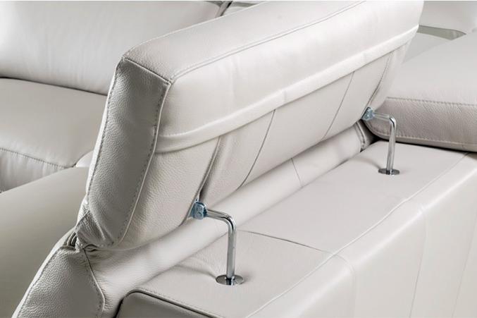 Canapé d'angle en cuir relaxation