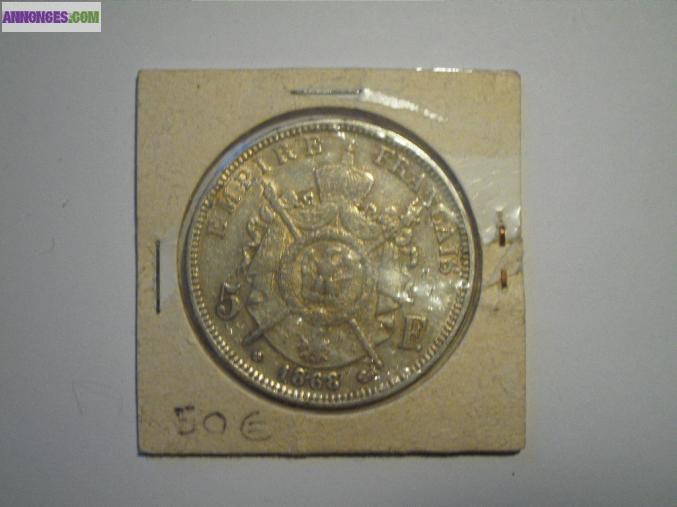 5frcs napoleon argent (diff.annees)