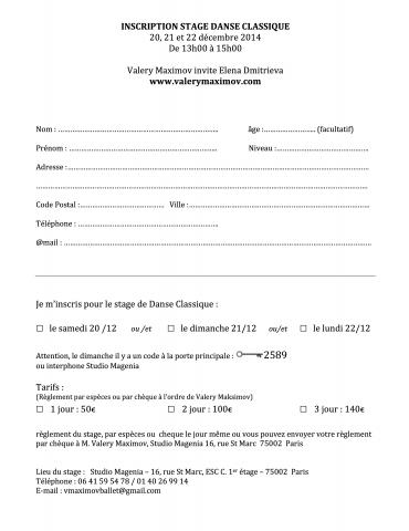 Stage Danse Classique