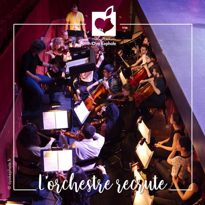Choeur et Orchestre OYA KEPHALE recrute choristes et instrumentistes amateurs