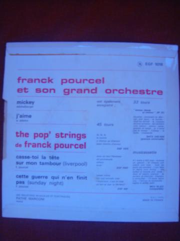 Disque vinyl 45 tours 4 titres "Mickey" de Franck POURCEL