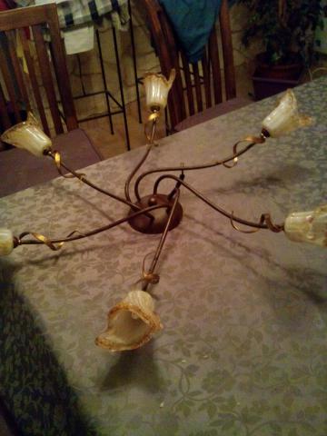 Plafonnier en fer forgé