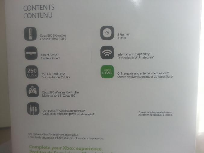 Xbox 360 S +Kinect+3 jeux neuve