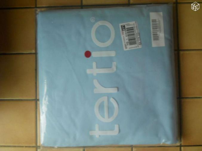 DRAP HOUSSE BLEU LAGON 140 X 190 cm NEUF