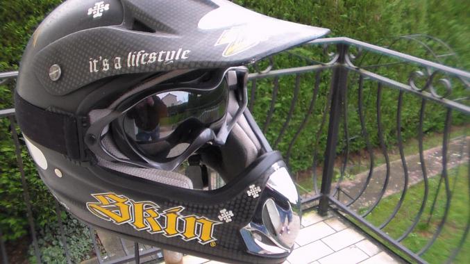 Casque cross avec lunette adulte