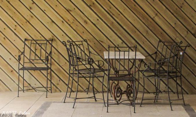 Cède chaise et fauteuils fer forgé 