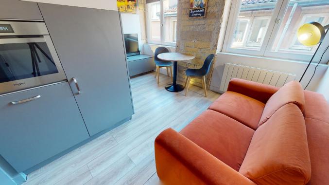 Location studio 24m2 sur le presqu'île