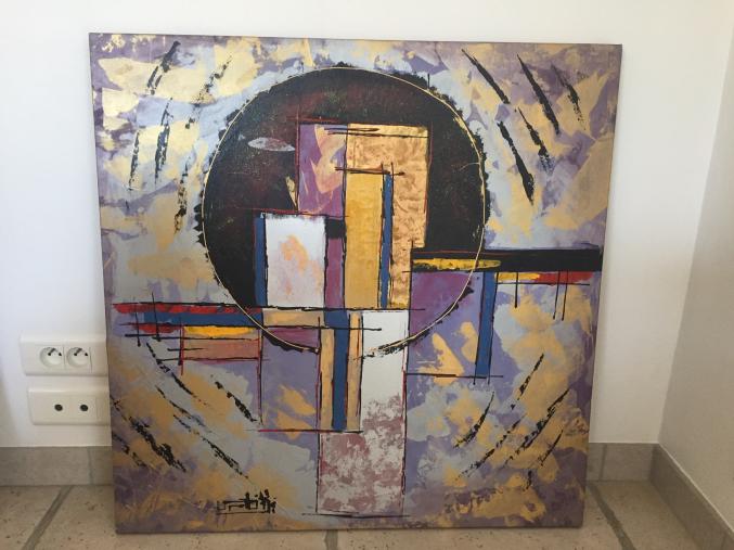 Toiles peintes à la main.