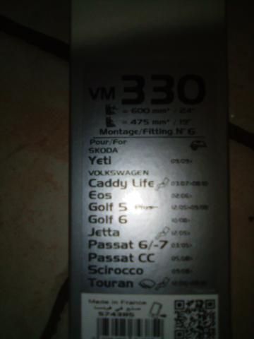 Paire d'essuie glace neuf Valéo