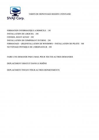 Réparation et Dépannage informatique