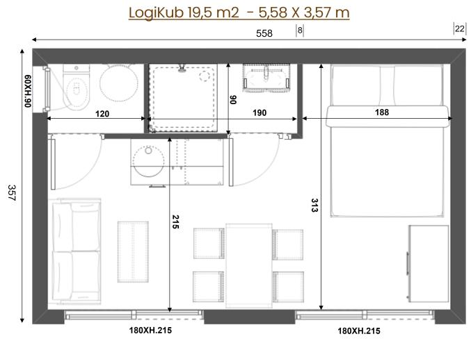 Chalet studio de jardin neuf