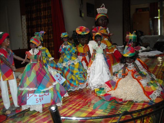 Poupees antillaises faites mains