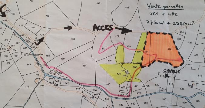 Trés beau terrain loisir 37610 m2 placé