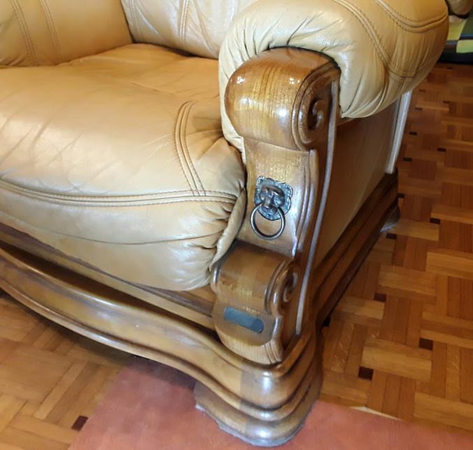 Salon cuir 3 pièces