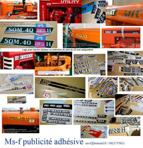 Decalcomanie autocollant engin agricole 