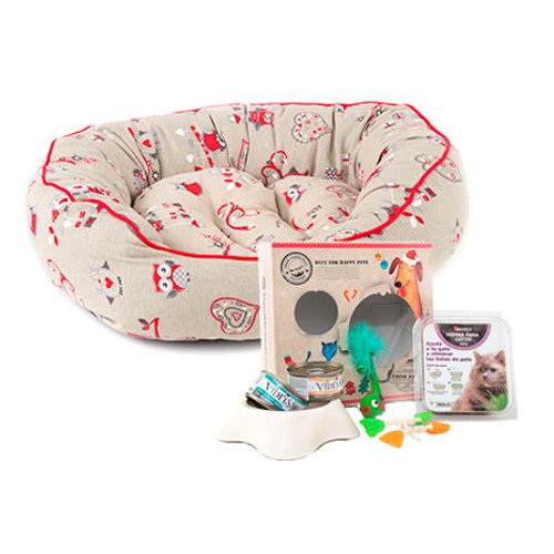 Lot Boîte cadeaux + Lit Donut pour Chats
