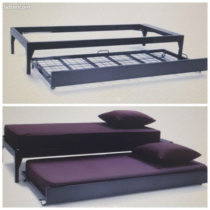 Lit + tiiroir lit+ table chevet+bureau