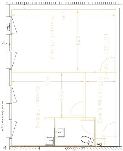 A LOUER Local NEUF 48 m2 – bureau/commerce/profession libérale