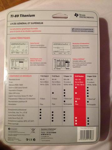 TI 89 Titanium neuve jamais ouverte