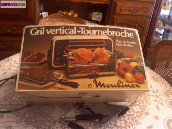 Gril vertical, tournebroche,